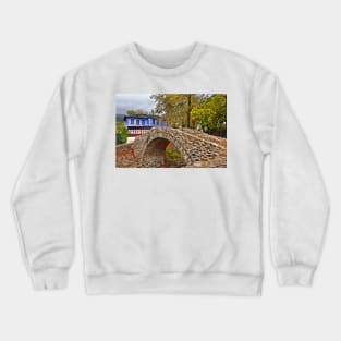 Stone arched bridge, indigo house Crewneck Sweatshirt